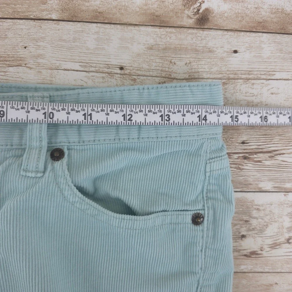 J Crew Skinny Low Rise Mint Green Corduroy Preppy Pants Womens 26